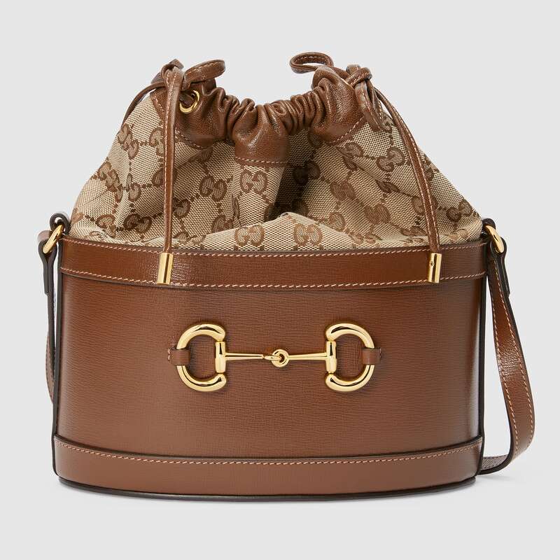 Gucci Horsebit 1955 Bucket Bag Shoulder Bag 602118 Brown